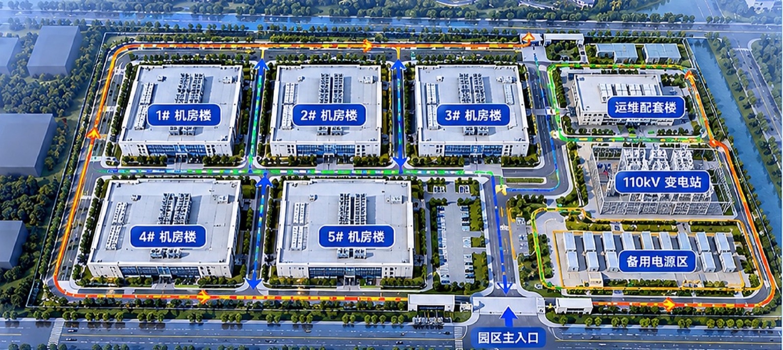 华中智算中心园区总平面布局图